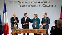 Original-Text des Vetrags von Aachen – Elysée-Vertrag von 1963 als Grundlage –„In Anerkennung der historischen Errungenschaft der Aussöhnung zwischen dem deutschen und dem französischen Volk“
