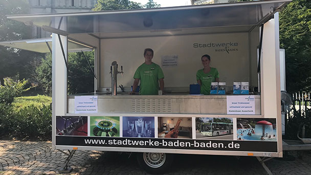 Trinken, Trinken, Trinken – Kostenloses Trinkwasser am Augustaplatz von Stadtwerke Baden-Baden 