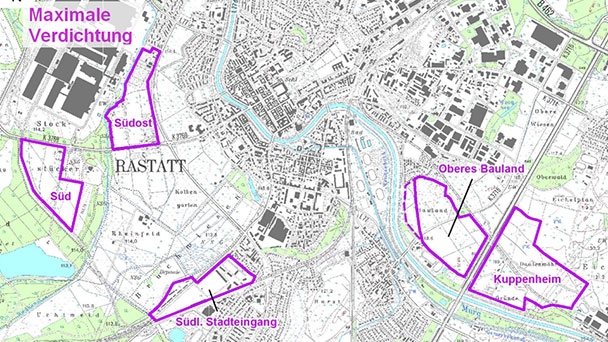 Auch Stadt Rastatt reagiert auf Mercedes-Machbarkeitsstudie – „Kombination aus Nachverdichtung auf dem Werksgelände und Teilflächen Süd und Südost“ Auch Stadt Rastatt reagiert auf Mercedes-Machbarkeitsstudie – „Kombination aus Nachverdichtung auf dem Werksgelände und Teilflächen Süd und Südost“