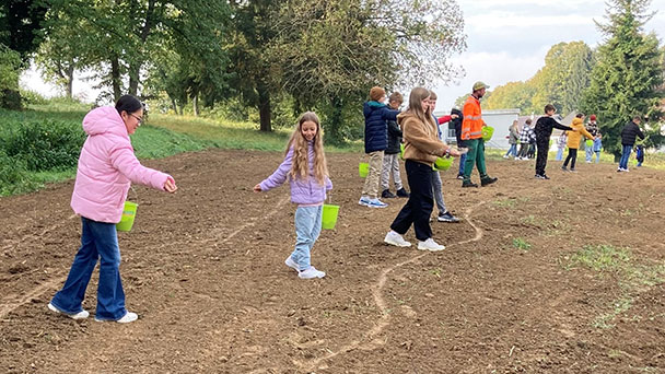 Schußbachstraße wartet auf ein Blütenmeer – Schüler säen Wildblumen
