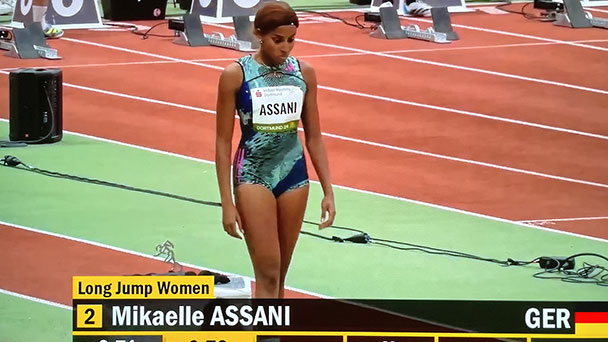 Baden-Badenerin Mikaelle Assani springt weiter als Olympia-Siegerin Malaika Mihambo – Internationales Meeting in Dortmund