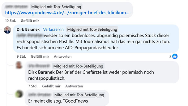 Baden-Badener SPD entgleist erneut – „AfD-Propagandaschleuder“ – „Brief der Chefärzte ist weder polemisch noch rechtspopulistisch“