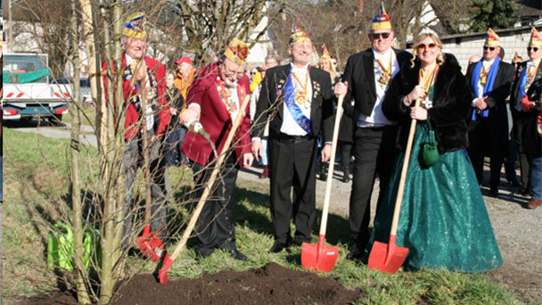 Ehrenbaum für Peter Grässel in Geroldsau – Oberster Gärtner Markus Brunsing mit Anweisung: „Das Rote von der Schaufel muss in die Erde, Wurzeln nach unten, Grün nach oben“ Ehrenbaum für Peter Grässel in Geroldsau – Oberster Gärtner Markus Brunsing mit Anweisung: „Das Rote von der Schaufel muss in die Erde, Wurzeln nach unten, Grün nach oben“