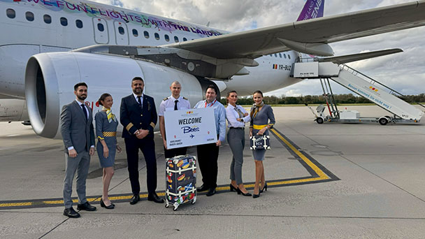 Erster Flug von Bees Airlines aus Rumänien am Baden-Airpark – Wöchentlich zwei Flüge 