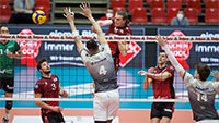 Geplatzte Traum der Bühler Volleyball Bundesligisten – Tapfer kämpfende Bisons unterliegen Friedrichshafen 