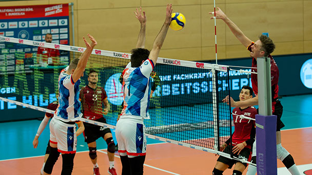 Bühler Volleyball-Bundesligisten verlieren in Frankfurt –  Pokalträume der Bisons zerstört