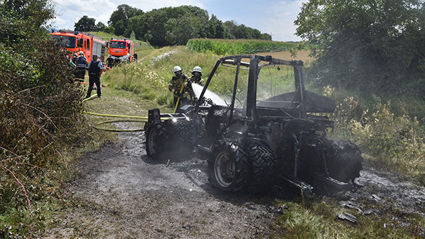 Traktor in Steinbach in Vollbrand – Totalschaden