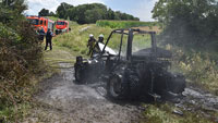 Traktor in Steinbach in Vollbrand – Totalschaden