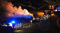 Feuer in Lichtental – Hütte lichterloh in Flammen – Polizei sucht Zeugen