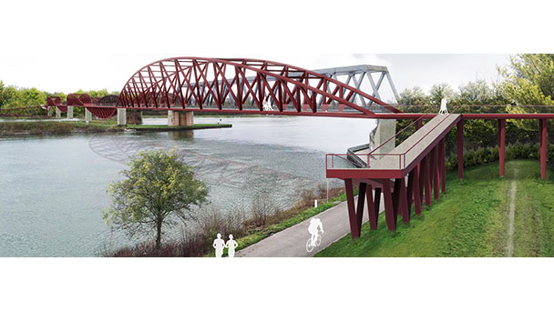 Europäischer Traum der Radfahrer vor Erfüllung – Brücke von Wintersdorf nach Beinheim für 25 Millionen Euro Europäischer Traum der Radfahrer vor Erfüllung – Brücke von Wintersdorf nach Beinheim für 25 Millionen Euro