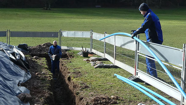 Auch an der Klosterwiese wird gearbeitet – Ergänzung Gießwassernetz 