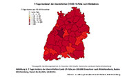 Baden-Baden und Landkreis Rastatt nicht im Trend – 7-Tage-Inzidenz Baden-Württemberg sinkt auf 130,8