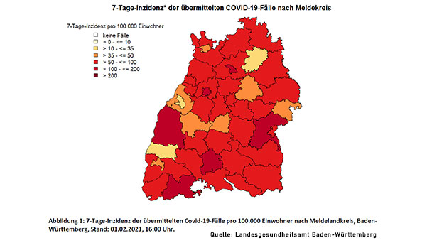 Corona-Zahlen Baden-Württemberg – Baden-Baden bleibt bei 7-Tage-Inzidenz 29,0 – Landkreis Rastatt 42,3 – Landkreis Emmendingen weiter Klassenbester