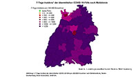Landkreis Rastatt mit 7-Tage-Inzidenz 1.586,4 und drei neuen Todesfällen – Zahl der Patienten steigt wieder – Belegung Intensivbetten sinkt weiter
