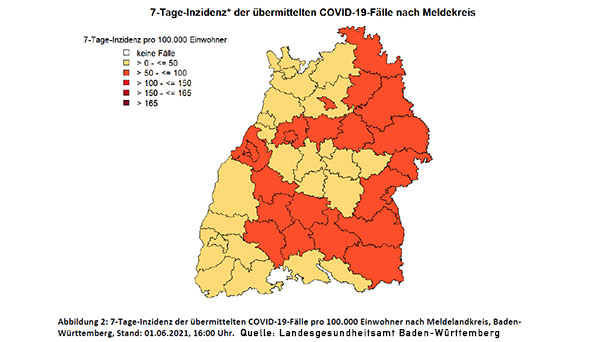 Baden-Baden steigt auf 99,7 – Höchste Inzidenz aller Stadt- und Landkreise in Baden-Württemberg