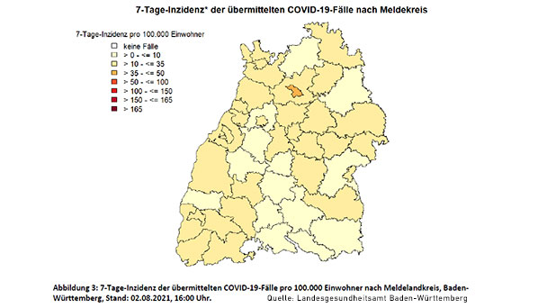 Inzidenz in Baden-Baden bleibt bei 25,4 kleben – Landkreis Rastatt steigt leicht auf 13,8 