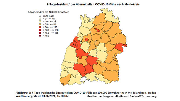 Baden-Baden mit 74,3 immer noch zweithöchste Inzidenz in Baden-Württemberg – Restaurantbesuche in Karlsruhe ab Montag voraussichtlich ohne Tests