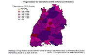 Vier neue Todesfälle im Landkreis Rastatt – 7-Tage-Inzidenz in Baden-Baden und Landkreis verbessert – Landesgesundheitsamt meldet weniger Patienten auf Intensivstationen