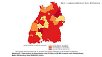 Landkreis Rastatt bleibt bei 7-Tage-Inzidenz über 80 – Baden-Baden steigt wieder auf 47,1 – Baden-Württemberg steigt auf 56,8