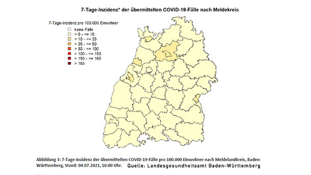 Baden-Baden kommt nicht von der Stelle – Mit 19,9 weiter höchster Inzidenz-Wert in Baden-Württemberg – Delta-Variante nimmt zu Baden-Baden kommt nicht von der Stelle – Mit 19,9 weiter höchster Inzidenz-Wert in Baden-Württemberg – Delta-Variante nimmt zu