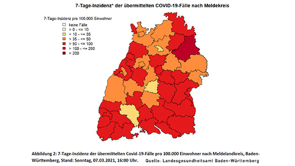 Einzelhandel in Baden-Baden kann ab heute öffnen – Inzidenz 39,9 – Landkreis Rastatt mit 87,3 "click&meet", Ausgangssperre aufgehoben
