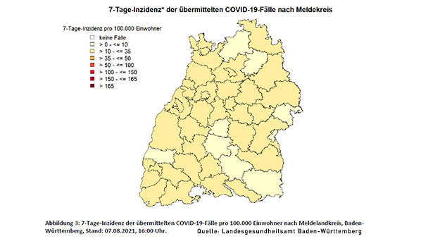 Inzidenz in Baden-Baden wieder hoch auf 21,7 – Landkreis Rastatt verbessert auf 10,8