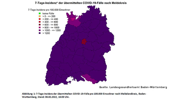 Patientenzahl auf Intensivstationen steigt deutlich – Hospitalisierungsinzidenz 7,7 – Ein neuer Todesfall im Landkreis Rastatt