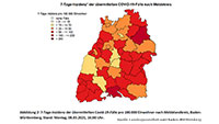 Baden-Baden steigt auf 7-Tage-Inzidenz 43,5 – Landkreis Rastatt jetzt 89,9 – Auch Stadt- und Landkreis Karlsruhe deutlich über 50