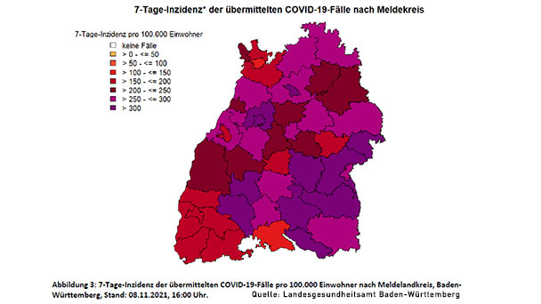Alarmstufe in Baden-Württemberg rückt näher – 7-Tage-Inzidenz steigt weiter – Landkreis Rastatt 288,7 – Baden-Baden 193,0 Alarmstufe in Baden-Württemberg rückt näher – 7-Tage-Inzidenz steigt weiter – Landkreis Rastatt 288,7 – Baden-Baden 193,0