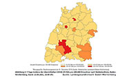 Landesgesundheitsamt meldet für Baden-Baden niedrigsten Wert in Baden-Württemberg – Stadt Karlsruhe mit 7,7 auf zweitem Platz – Landkreis Rastatt 28,1