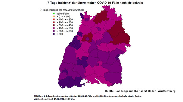 Baden-Baden mit höchster Inzidenz in Baden-Württemberg – Ausgangssperren nun auch im Landkreis Rastatt und Stadtkreis Karlsruhe