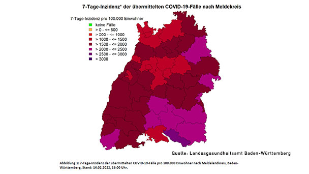 Corona-Zahlen in Baden-Baden und Landkreis Rastatt auf hohem Niveau stabil – Hospitalisierungsinzidenz Baden-Württemberg unverändert 6,7