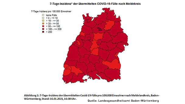 7-Tage-Inzidenz sinkt kaum – Baden-Baden 85,2 – Landkreis Rastatt 101,1 – Einschneidende neue Regeln am Dienstag erwartet