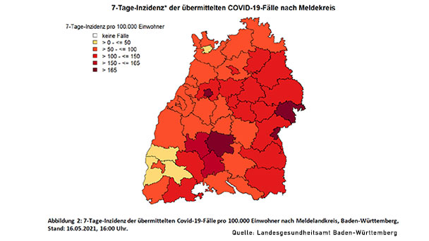 7-Tage-Inzidenz in Baden-Baden 74,3 – Landkreis Rastatt 82,1 – Hoffen und bangen auf Dienstag