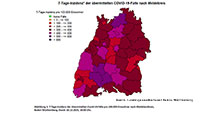 7-Tage-Inzidenz sinkt in Baden-Württemberg weiter – Baden-Baden jetzt 303,0 – Landkreis Rastatt 368,0
