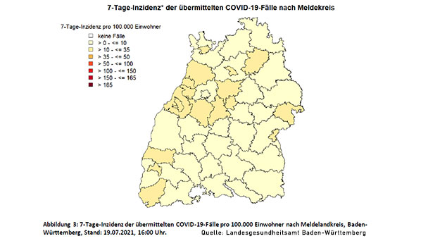 Kaum Bewegung bei Inzidenz – Baden-Baden weiter bei 12,7 – Auch Landkreise Rastatt und Karlsruhe bleiben über der 10er-Marke Kaum Bewegung bei Inzidenz – Baden-Baden weiter bei 12,7 – Auch Landkreise Rastatt und Karlsruhe bleiben über der 10er-Marke