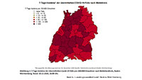 Nun 21 Stadt- und Landkreise Hotspots – Baden-Baden 154,0 – Landkreis Rastatt 156,4 – Landkreis Karlsruhe 222,0