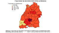Baden-Baden und Landkreis Rastatt bleiben deutlich unter Inzidenz 100 – Vier Kreise unter 50