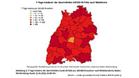 7-Tage-Inzidenz Baden-Baden 62,5 – Landkreis Rastatt 58,3 – Baden-Württemberg sinkt weiter auf 91,5 – Landkreis Tübingen jetzt 43,7
