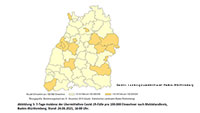 Baden-Baden bleibt mit 18,1 zweithöchster Wert in Baden-Württemberg – Landkreis Rastatt 10,8 – Delta-Fälle steigen landesweit auf 459