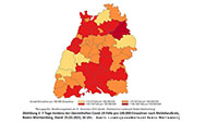 Baden-Baden bleibt bei 7-Tage-Inzidenz 67,0 – Landkreis Rastatt steigt auf 54,9 – Baden-Württemberg steigt auf 48,8