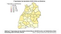 Baden-Baden und Landkreis Rastatt bleiben bei 25,4 und 14,3 – Stadtkreis Karlsruhe wieder knapp unter 10 