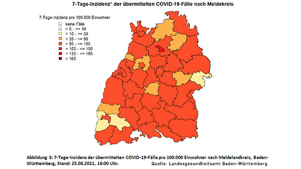 Baden-Baden legt bei 7-Tage-Inzidenz weiter zu – Mit 88,8 zweithöchster Wert in Baden-Württemberg