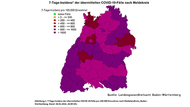 Wieder Rekordwerte bei 7-Tage-Inzidenz in Baden-Baden und Landkreis Rastatt – Hospitalisierung steigt nur geringfügig