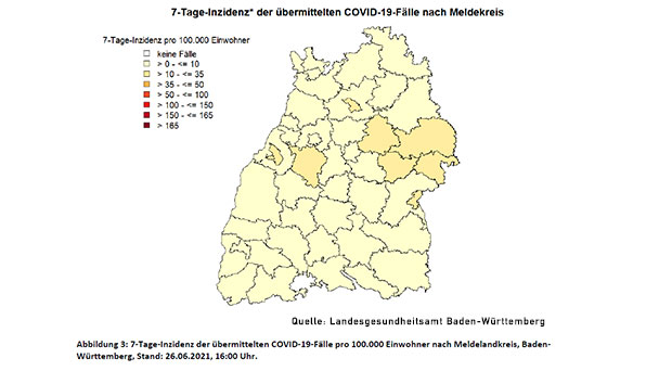 7-Tage-Inzidenz in Baden-Baden steigt weiter gegen den Trend auf 25,4 – Ursache unklar – Landkreis Rastatt 6,5 – Stadt Karlsruhe 1,6