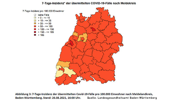 7-Tage-Inzidenz in Baden-Baden schießt in die Höhe – Landesgesundheitsamt meldet heute Abend 106,9