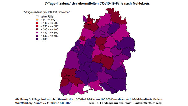 Immer neue Inzidenz-Rekorde – Baden-Baden jetzt bei 544,6 – Landkreis Rastatt 631,6