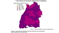 7-Tage-Inzidenz erst ab 1.500 kritisch – Ulm und Baden-Baden mit Höchstwerten in Baden-Württemberg 