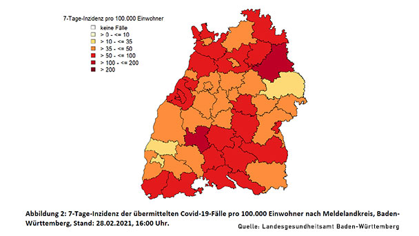 Baden-Württemberg wieder "Risikogebiet" – LGA meldet 7-Tage-Inzidenz 51,9 – Baden-Baden 65,2 – Landkreis Rastatt 64,8 Baden-Württemberg wieder "Risikogebiet" – LGA meldet 7-Tage-Inzidenz 51,9 – Baden-Baden 65,2 – Landkreis Rastatt 64,8