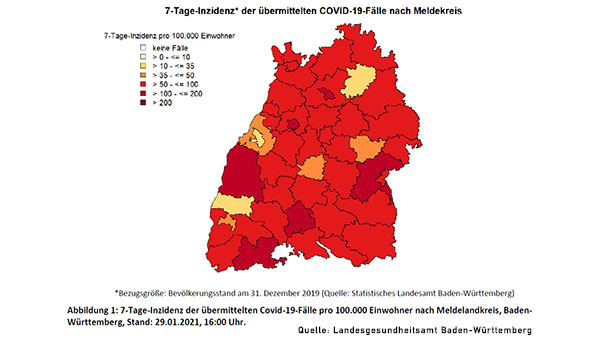 Baden-Baden bleibt auf gutem Kurs – 7-Tage-Inzidenz Landkreis Rastatt 45,8 – Baden-Württemberg auf neuem Tiefststand 